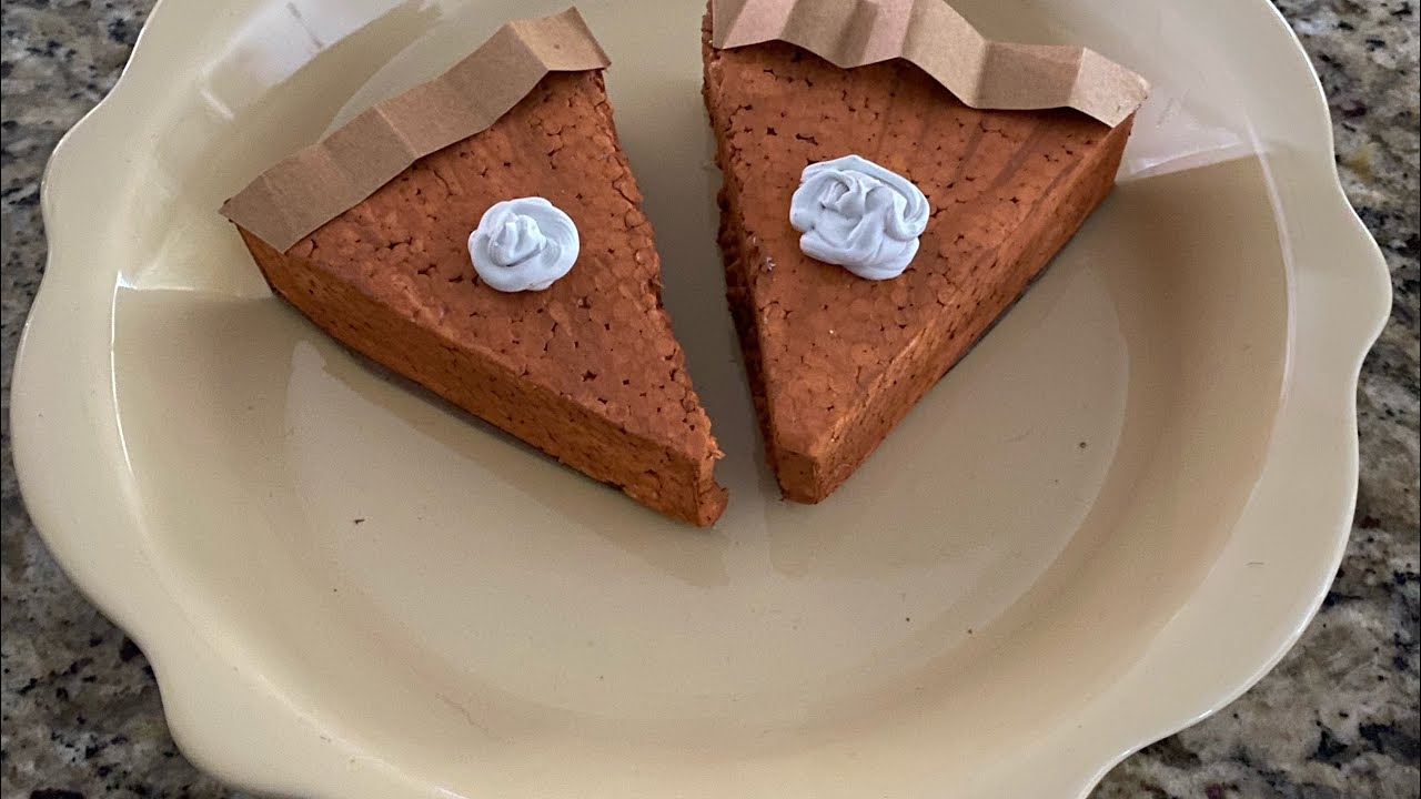 Fall faux food series | Pumpkin pie slices