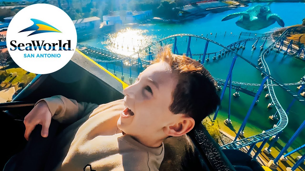 A Full Day of Fun and Excitement at SeaWorld San Antonio, Texas! RIDES, Animals, and SO MUCH FUN!