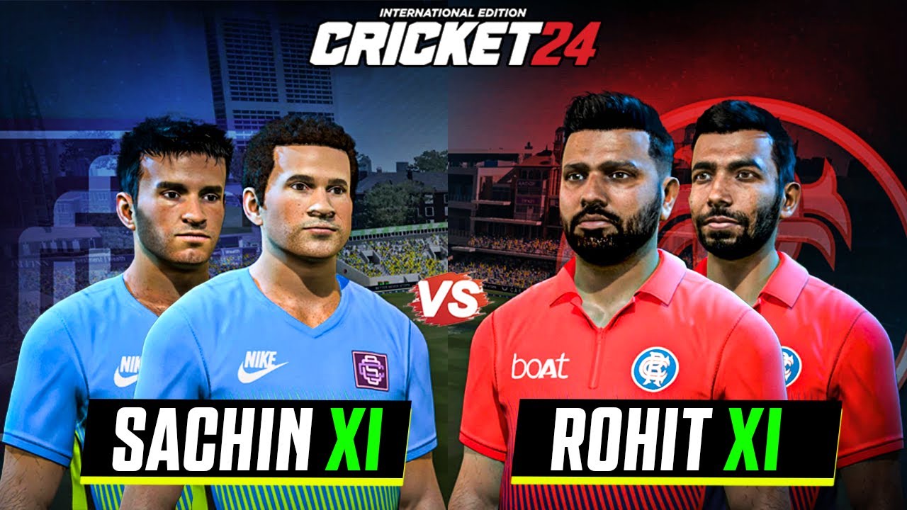 Sachin XI vs Rohit XI Battle of Legends in Cricket 24 😍🔥