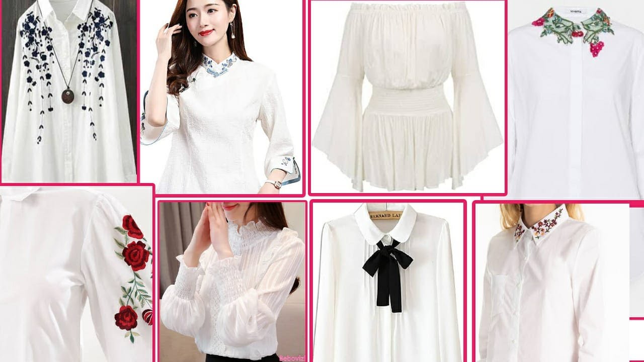 White top design |white embroided kurti | white short kurti design.