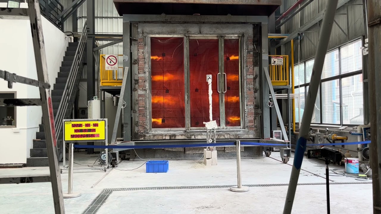 Burning inspection of fire rated glazing door