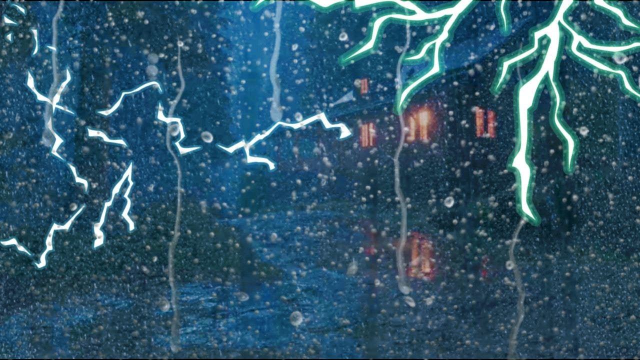 Cozy Rainstorm with Thunder & Lightning | Sleep-Inducing Night Ambience