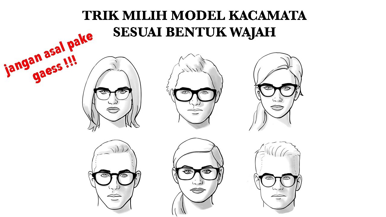TRIK milih  MODEL kacamata sesuai BENTUK WAJAH.