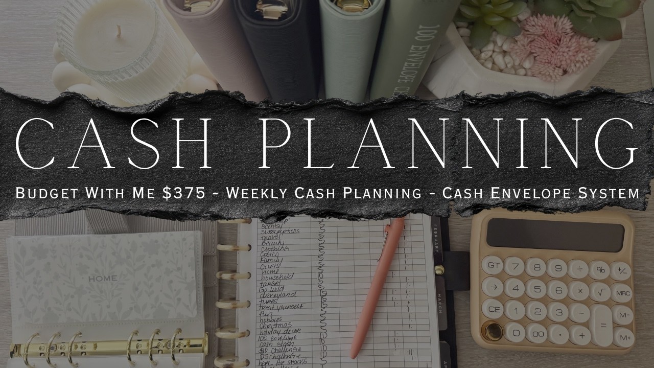 Budget With Me $375 Weekly Cash Planning & Happy Mail | Cash Envelope System | Sinking Funds Savings