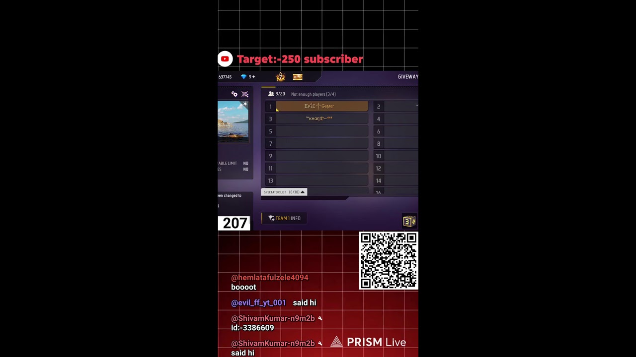 Live streaming of EvilGamerz FF