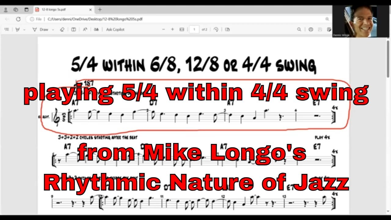 mike longo rhythmic nature of jazz | 5/4 within 6/8 or 4/4 swing