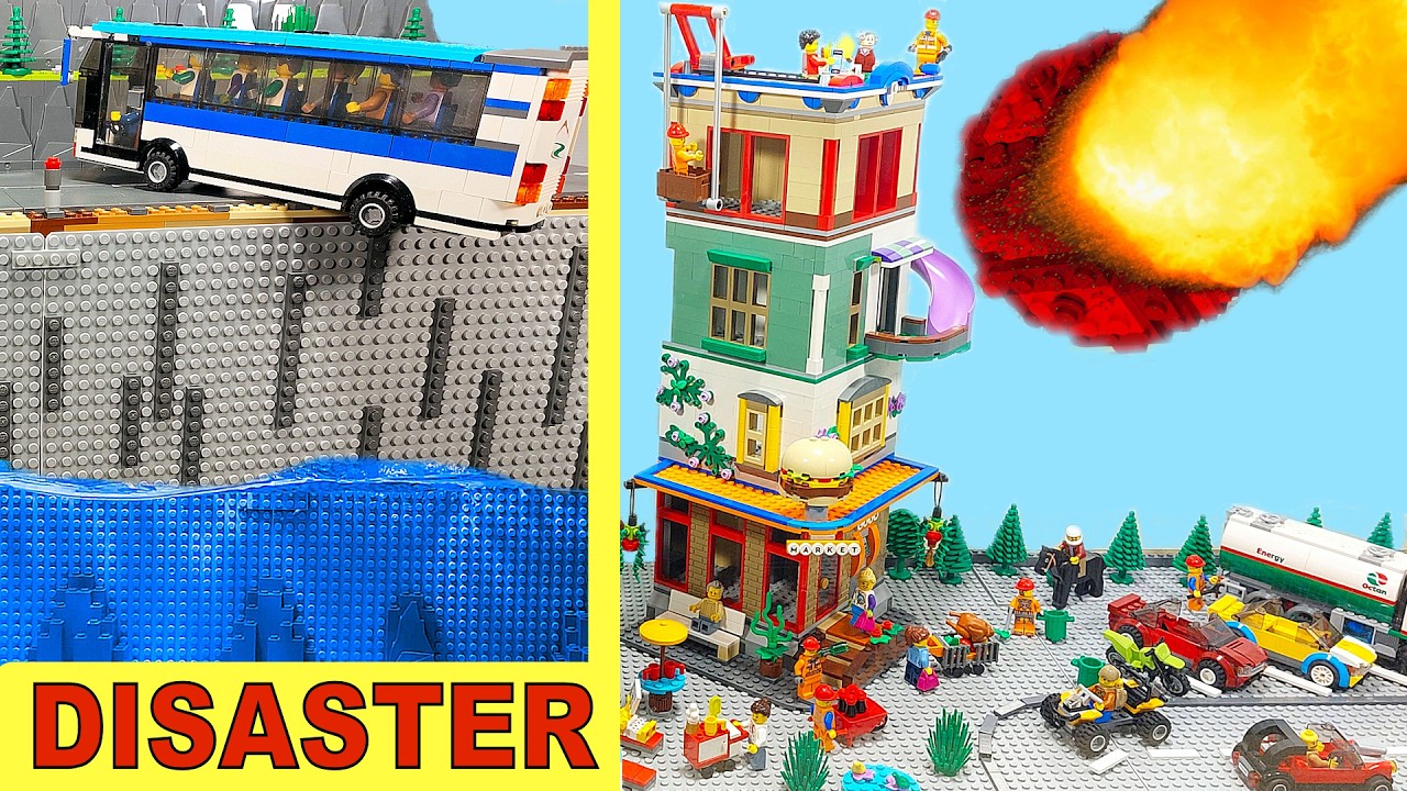 LEGO Disaster ACTION Movie - Meteors - Quicksands - Flood - PURE ACTION
