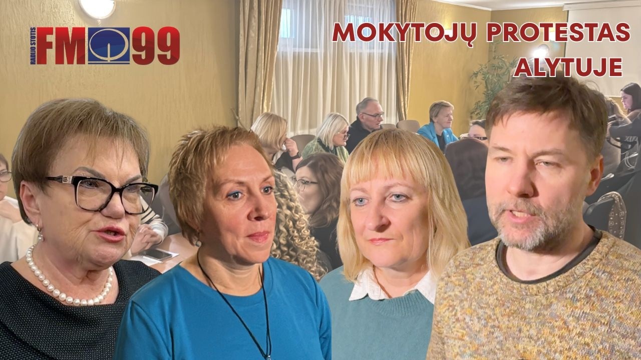 Protestuojantys Alytaus mokytojai gavo grasinimus atleisti iš darbo