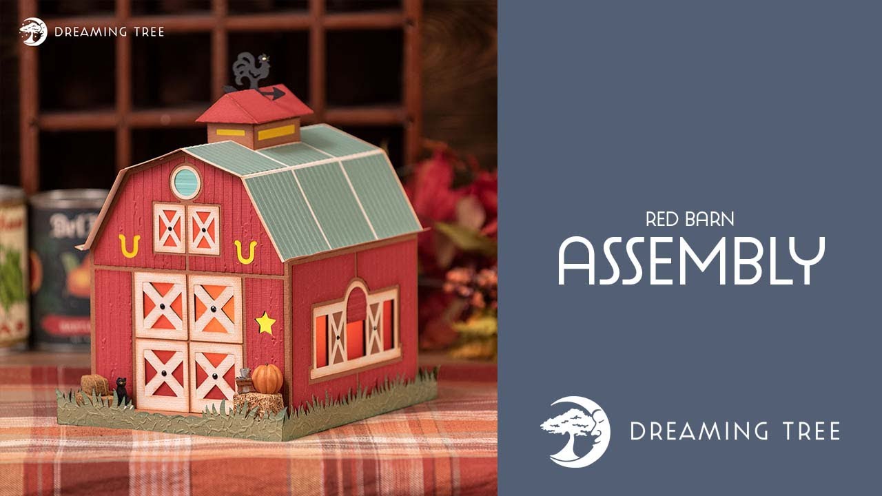SVG File - Red Barn - Assembly Tutorial (For Cricut, Silhouette, and ScanNCut)