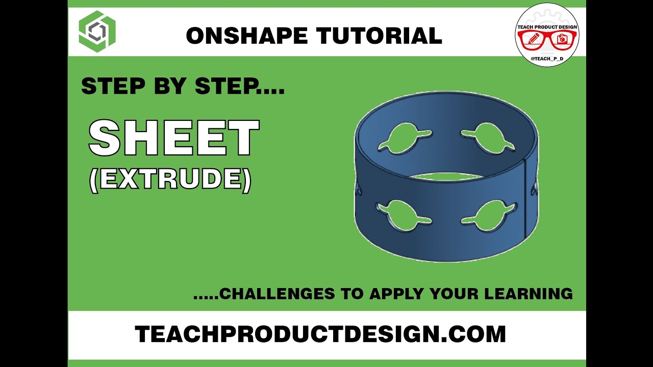 Onshape Tutorial. How to create a SHEET METAL cylinder and NET/FLATTENED part. Step by step.