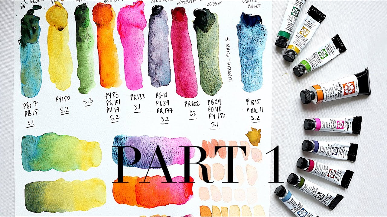 Daniel Smith Jean Haines Watercolour Set | Swatches + Mixing | PART 1/2