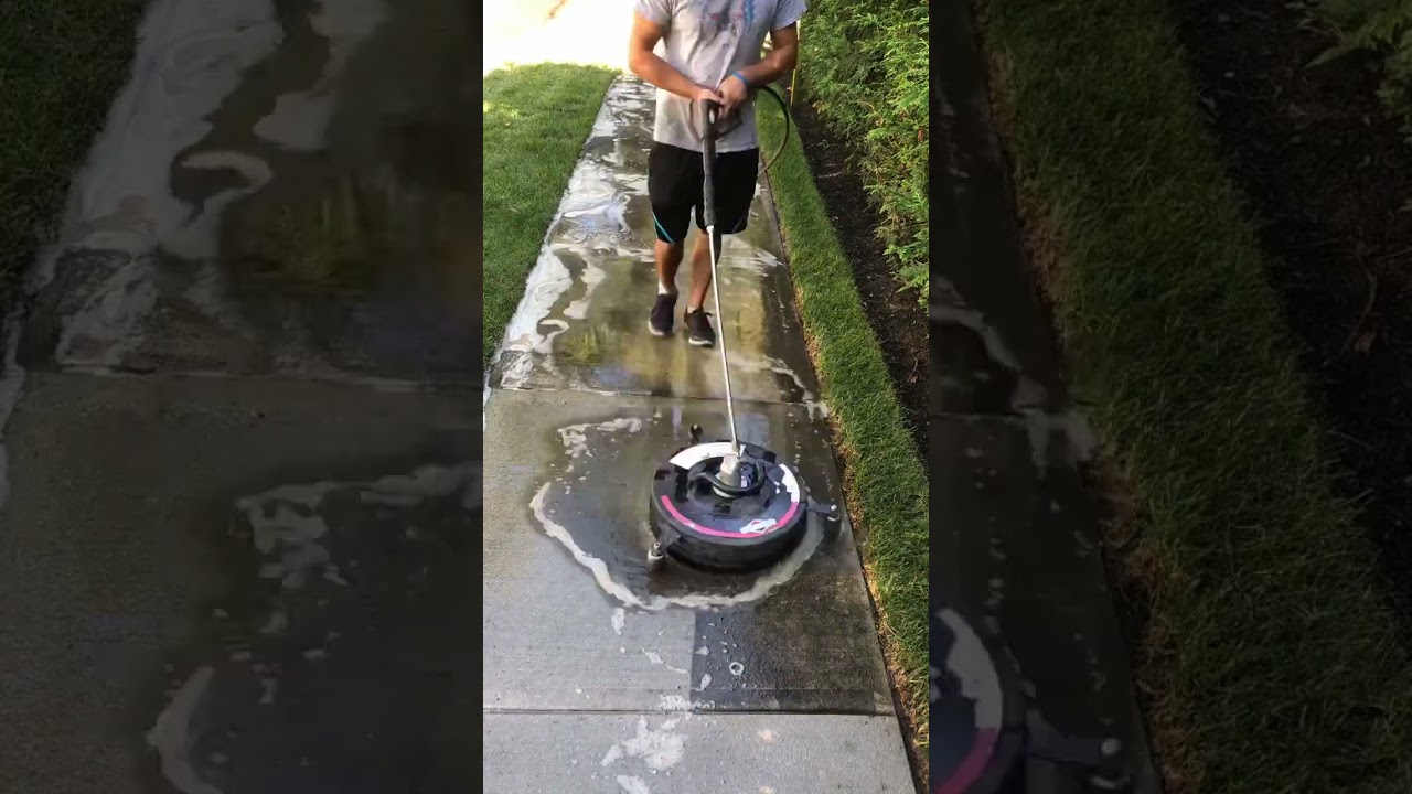 How to pressure wash a filthy walkway