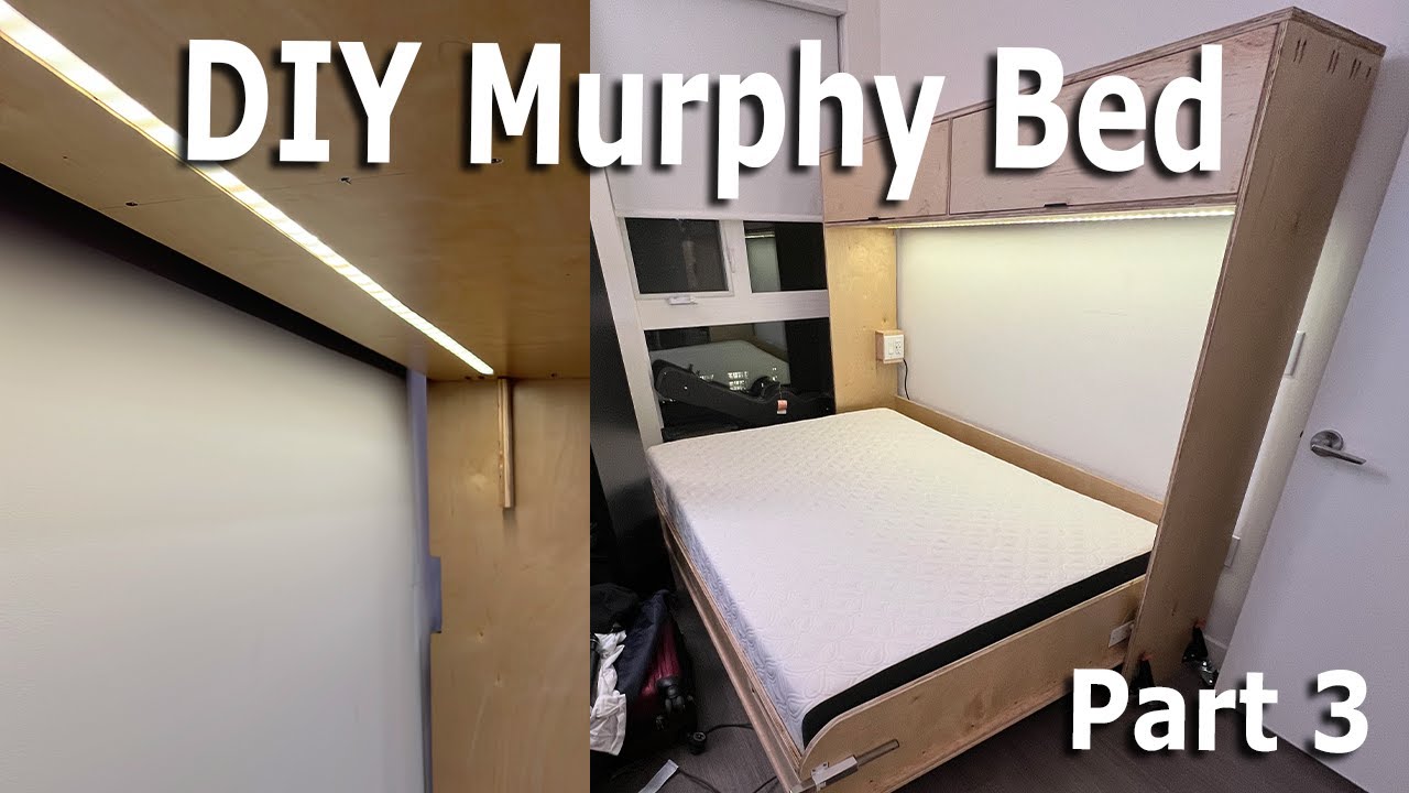 Building a Horizontal Murphy Bed with Recessed LED Lighting - Part 3