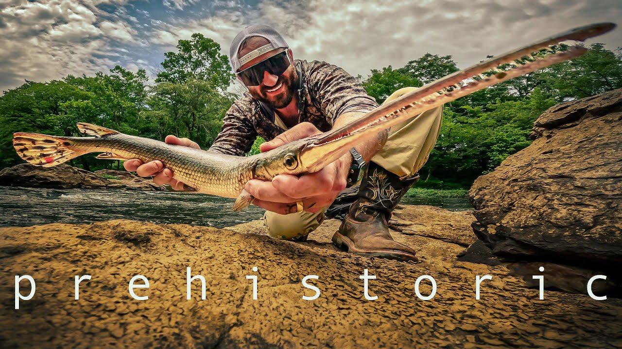 Let's EAT a Dinosaur! {CATCH CLEAN COOK} Bank GAR Fishing TACTICS!