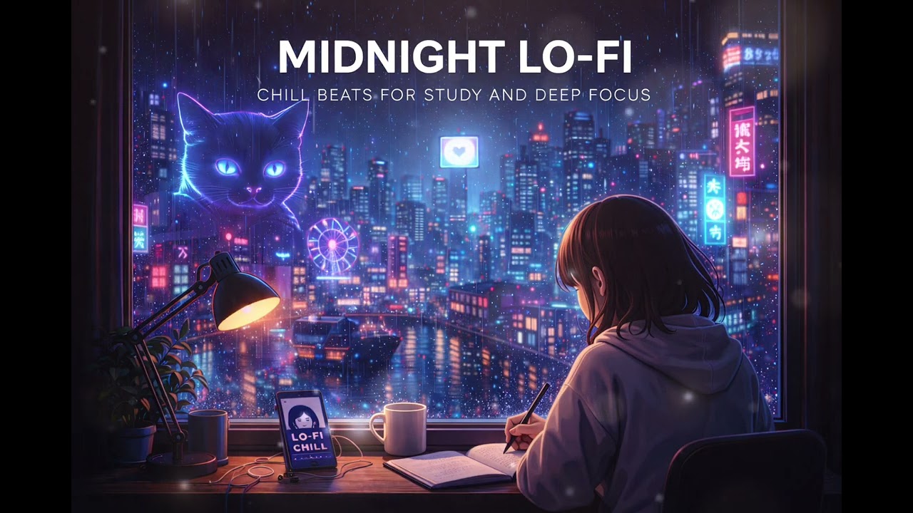 【作業用BGM】Midnight Rain Lo-fi 🌧️ | Chill Beats for Study, Work & Deep Focus