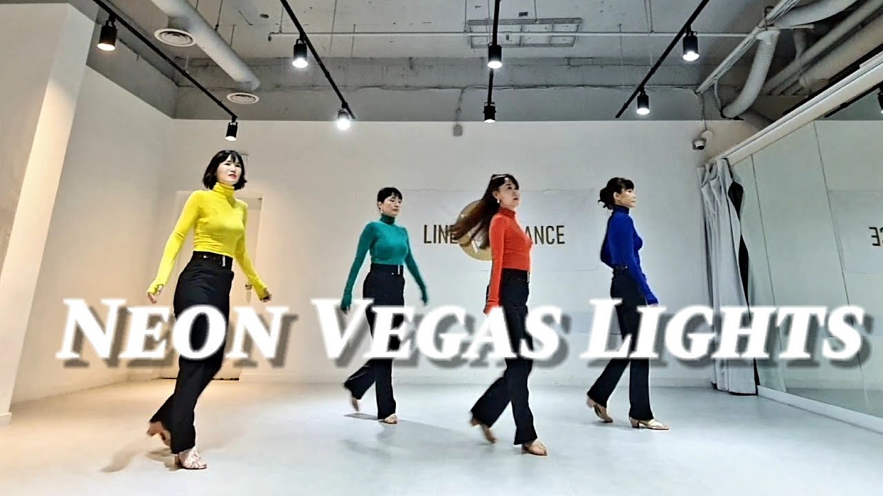 Neon Vegas Lights Line Dance (Demo&Count)