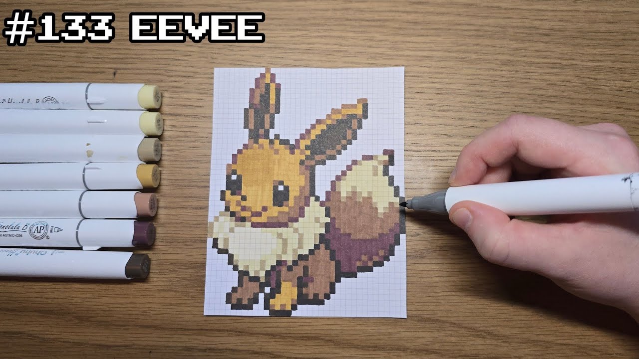 Eevee Pixel Art Drawing | Pokémon | Gen 1 Nr. 133