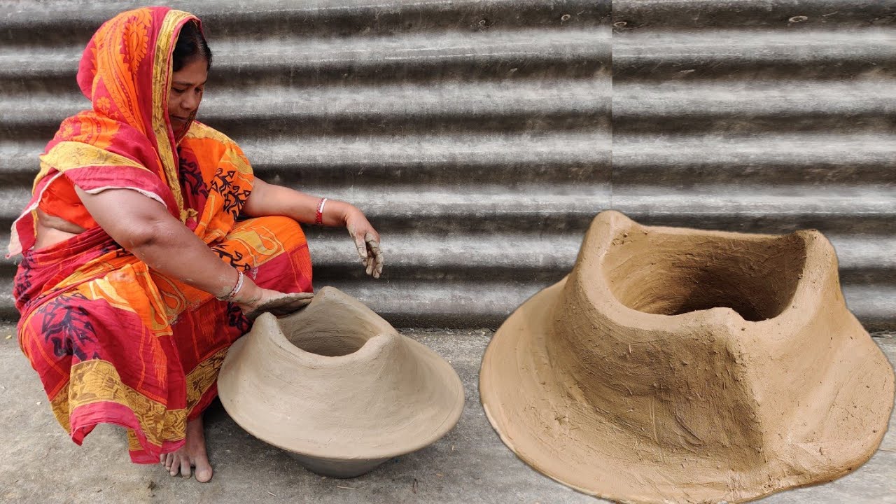 Primitive Technology Making Clay Oven for Cooking / Mitti Ka chulha | village style clay stove,