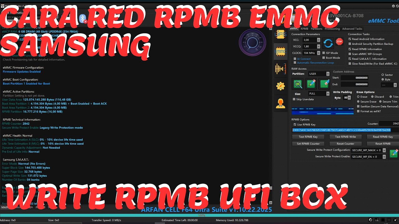 RED RPMB EMMC SAMSUNG DAN WRITE D UFI BOX