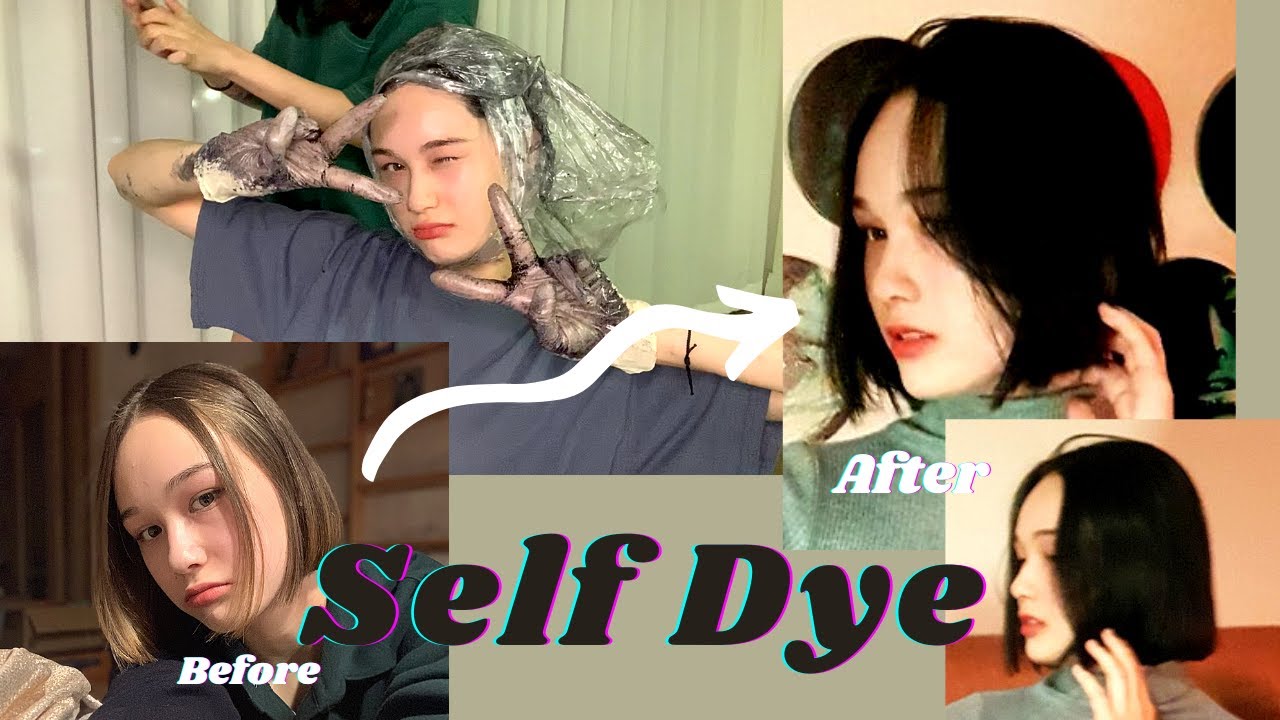 𝑽𝑳𝑶𝑮. 푸딩 염색약으로 생에 첫 흑발을 해보았습니다^^