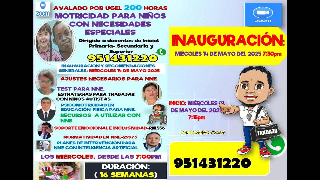 INAUGURACIÓN CURSO DE NNE- 14-5-2025-CON TANDAZO-16 SEMANAS-INICIO:21 DE MAYO 2025