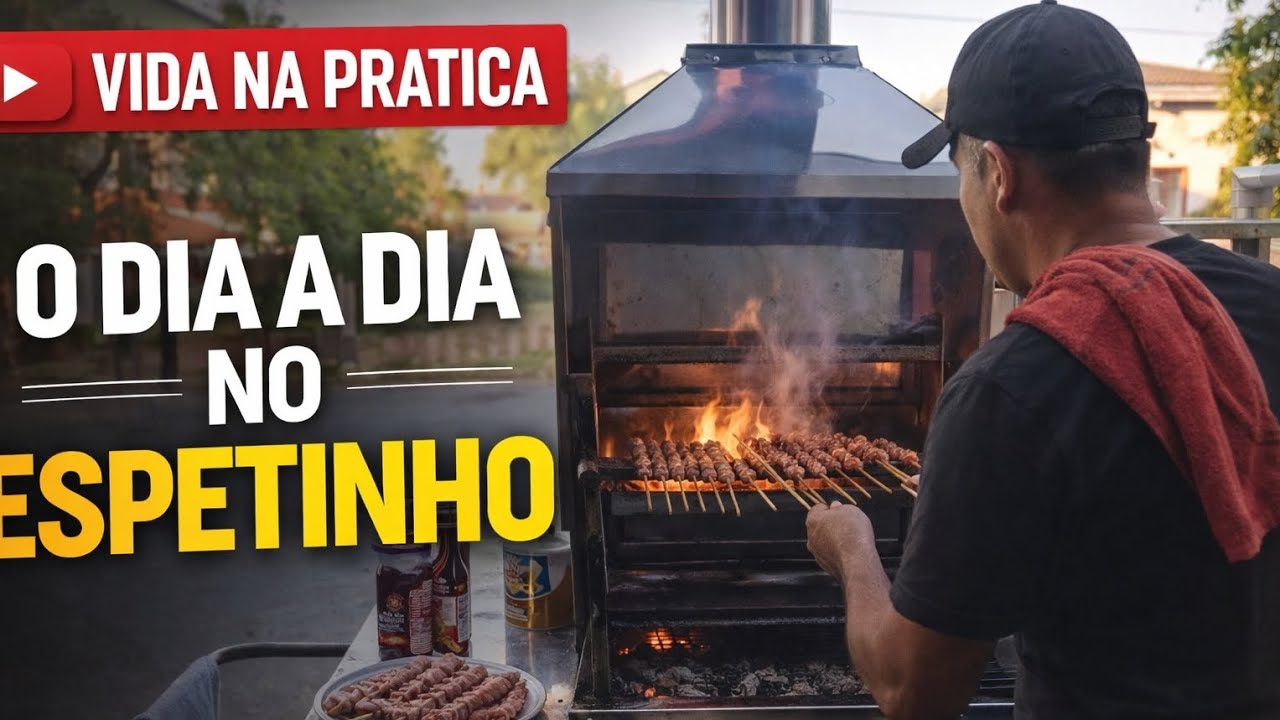 Rotina real de um vendedor de espetinho de rua!!!