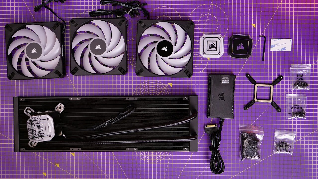 Corsair H170i Elite Capellix XT ASMR Install (no commentary)