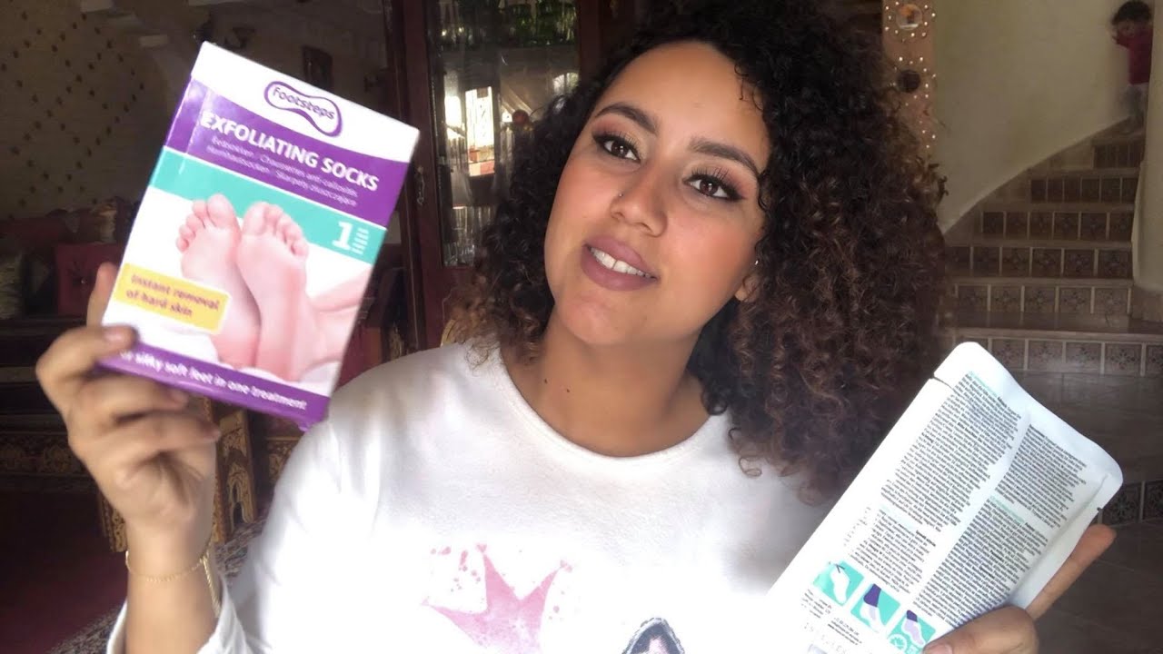 أسهل طريقة لتقشير القدمين دون آلام 😧 منتوج رائع للحصول على قدم الطفل😍Baby feet / Exfoliating socks