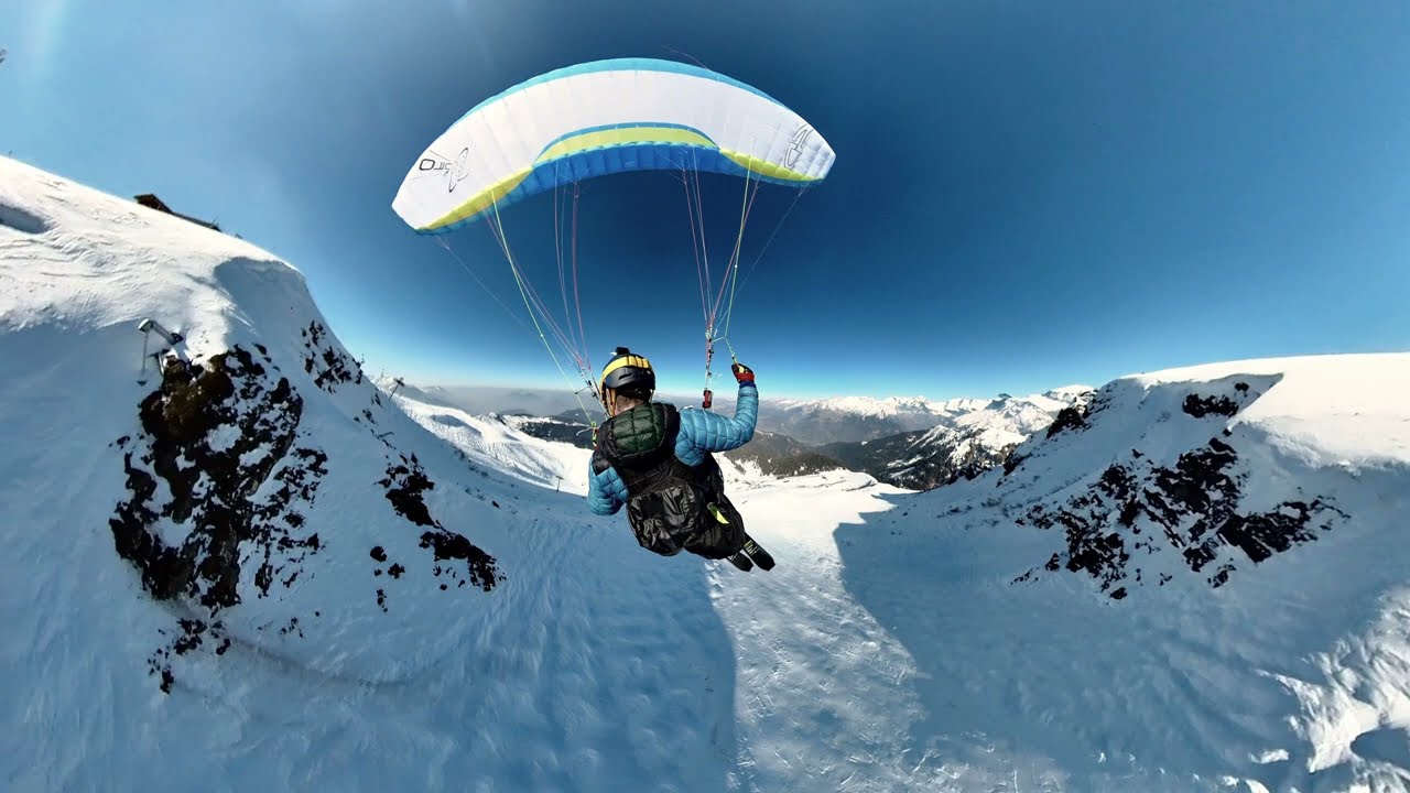 Parapente - Vol à ski 🎿 🪂📍 Samoens - Deco Tête du Pré des Saix - Vol 80 - 06/03/23