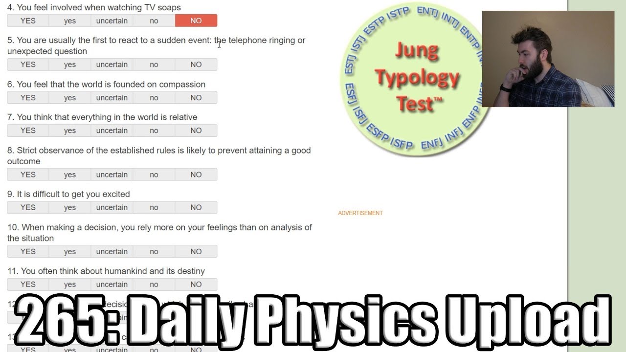 Physics Gradstudent vs. Personality Type Test