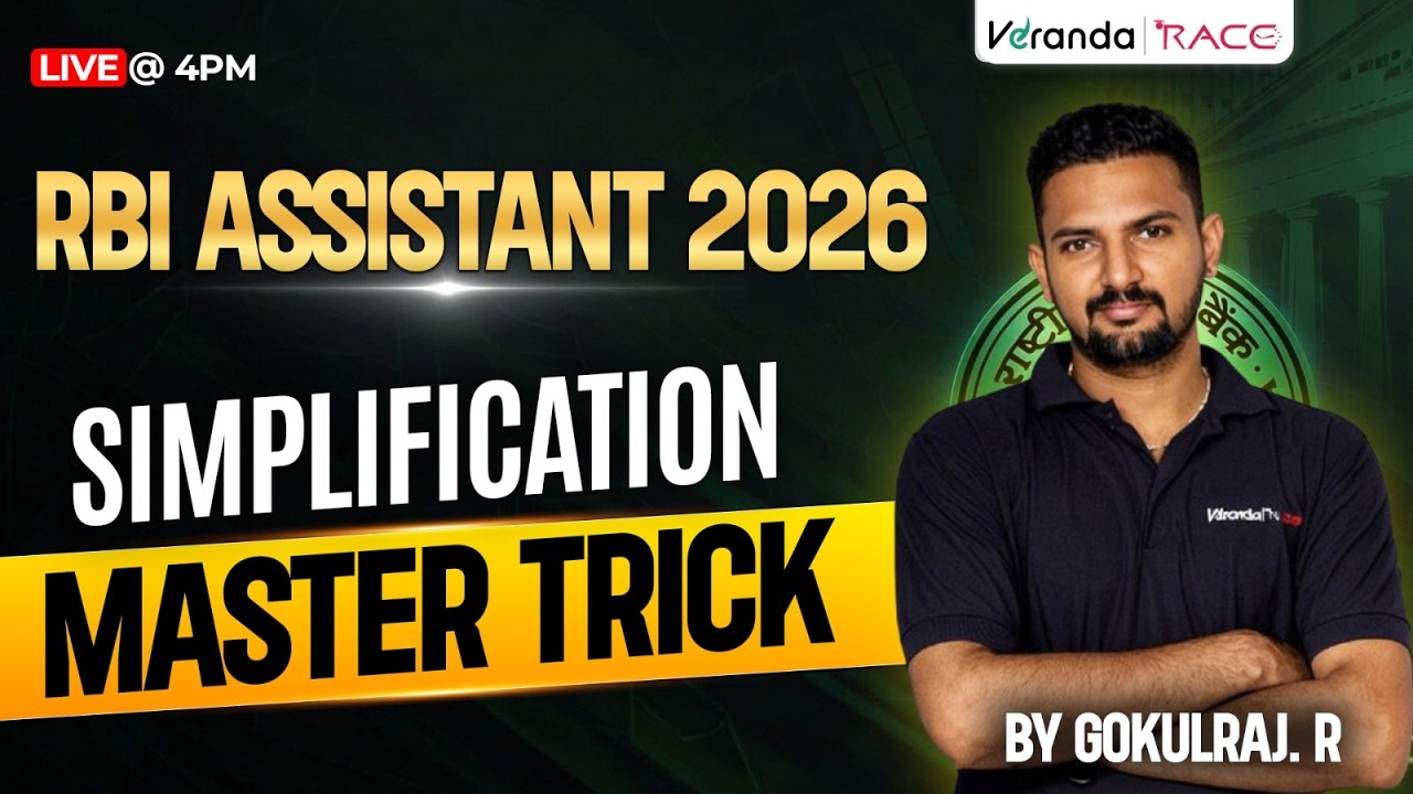 RBI ASSISTANT 2026 | SIMPLIFICATION MASTER TRICK  | BY GOKULRAJ R SIR