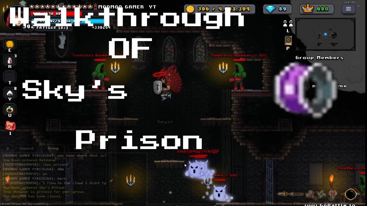 GoBattle.io | Walkthrough of Sky's Prison with Thirteen