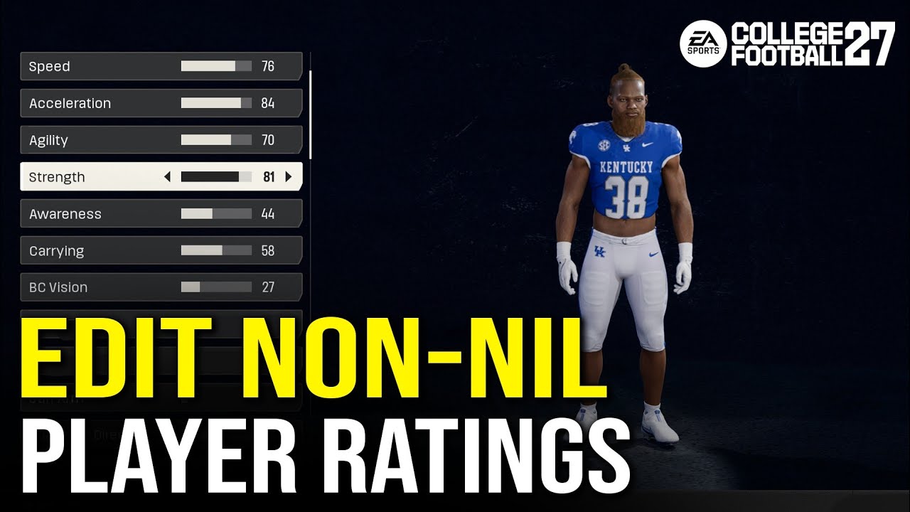 How to EDIT Non-NIL Player Ratings in College Football 27