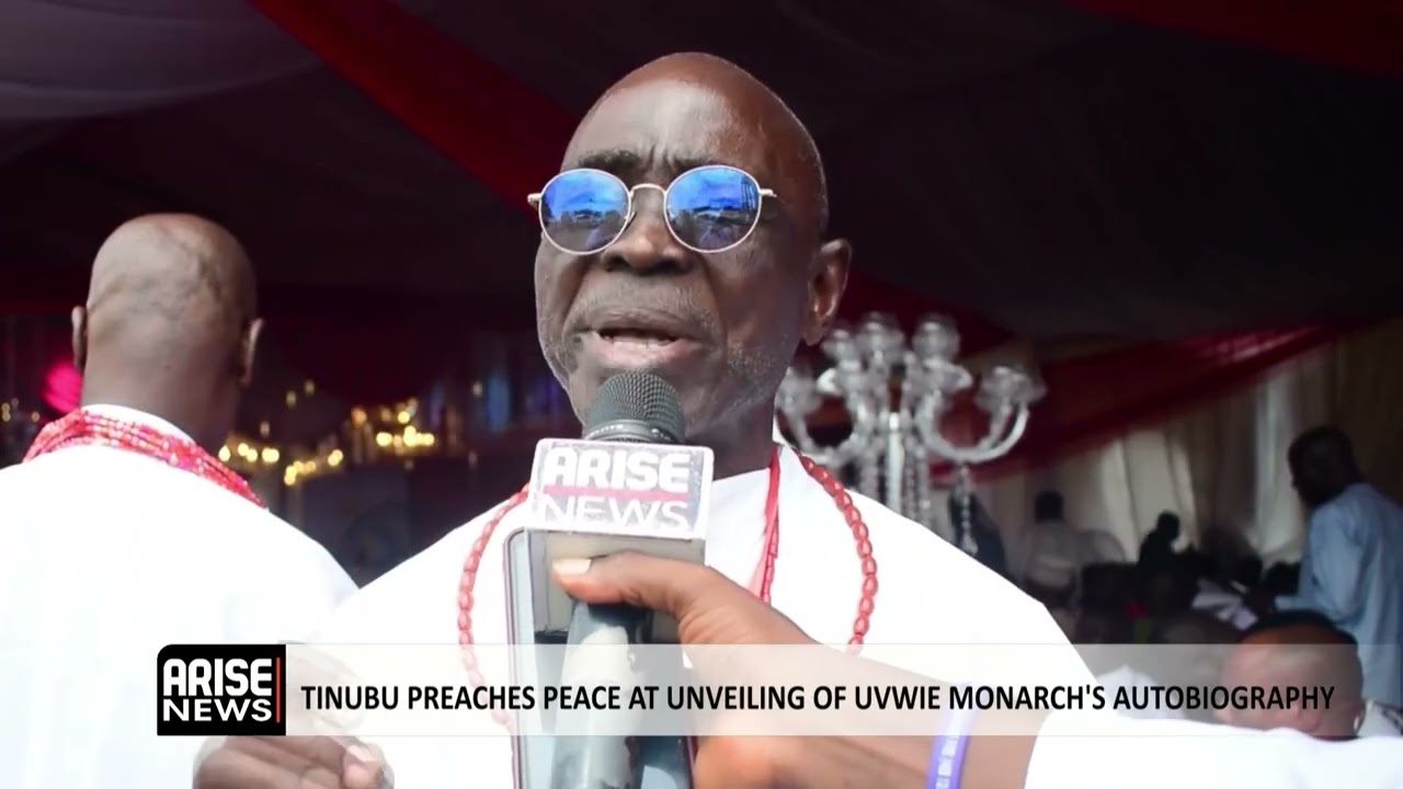 TINUBU PREACHES PEACE AT UNVEILING OF UVWIE MONARCH'S AUTOBIOGRAPHY