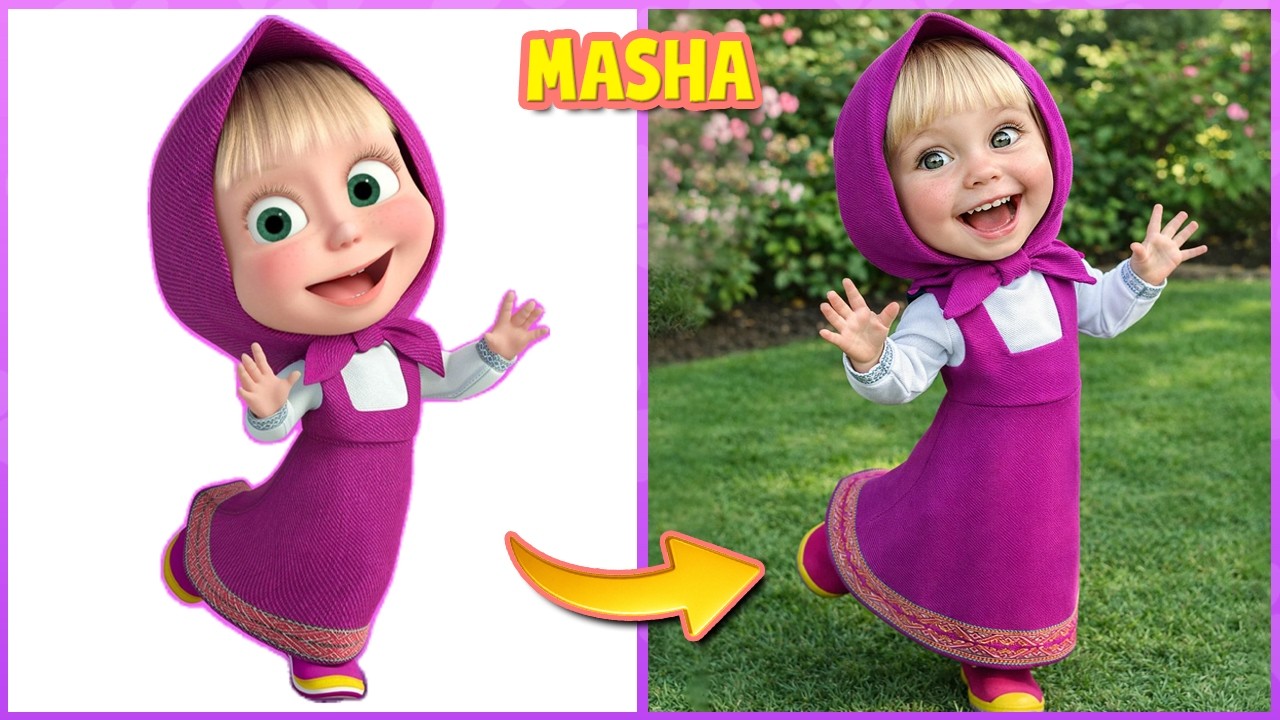 ¡Masha y el Oso en la VIDA REAL 🧒🐻 + Adivina la VOZ!