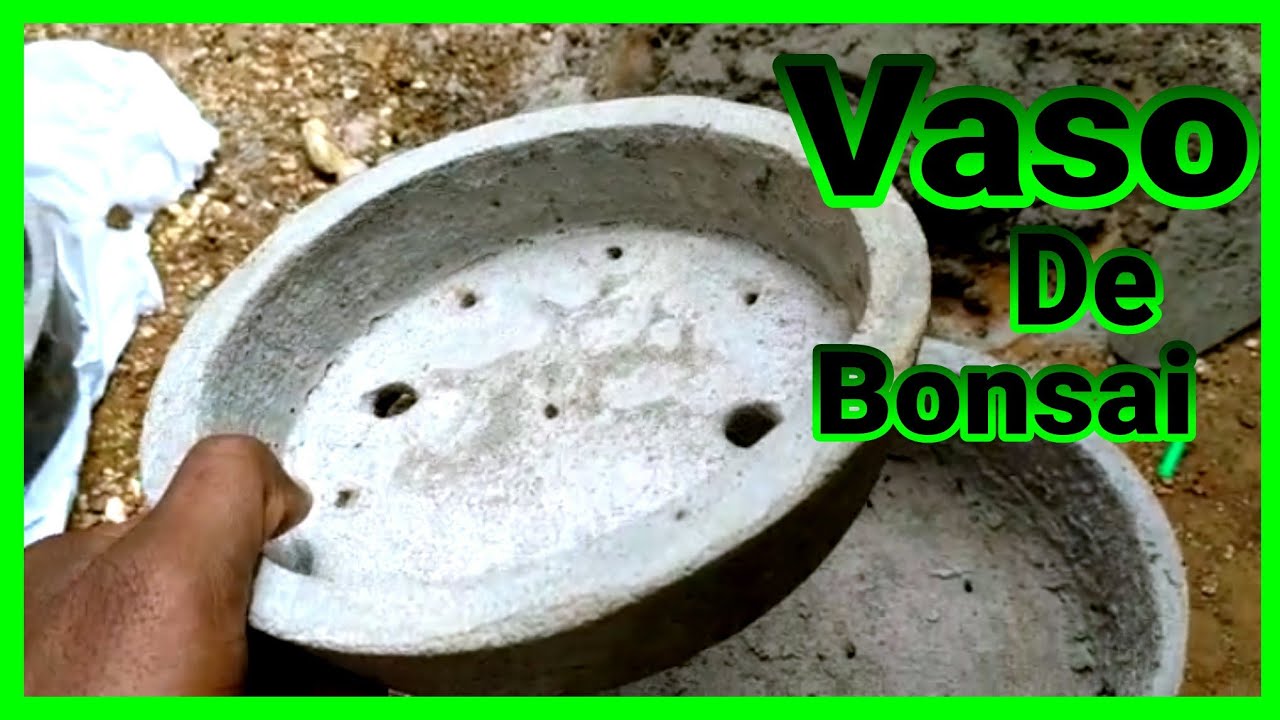 COMO FAZER VASO DE CIMENTO PARA BONSAI 《Bonsai Jovem 》