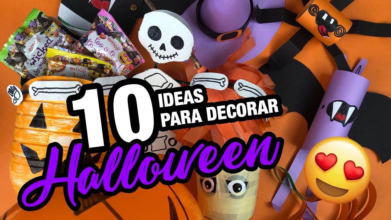 10 ideas de HALLOWEEN 🎃 para DECORAR la CASA manualidades fáciles de NIÑOS/Easy HALLOWEEN ideas