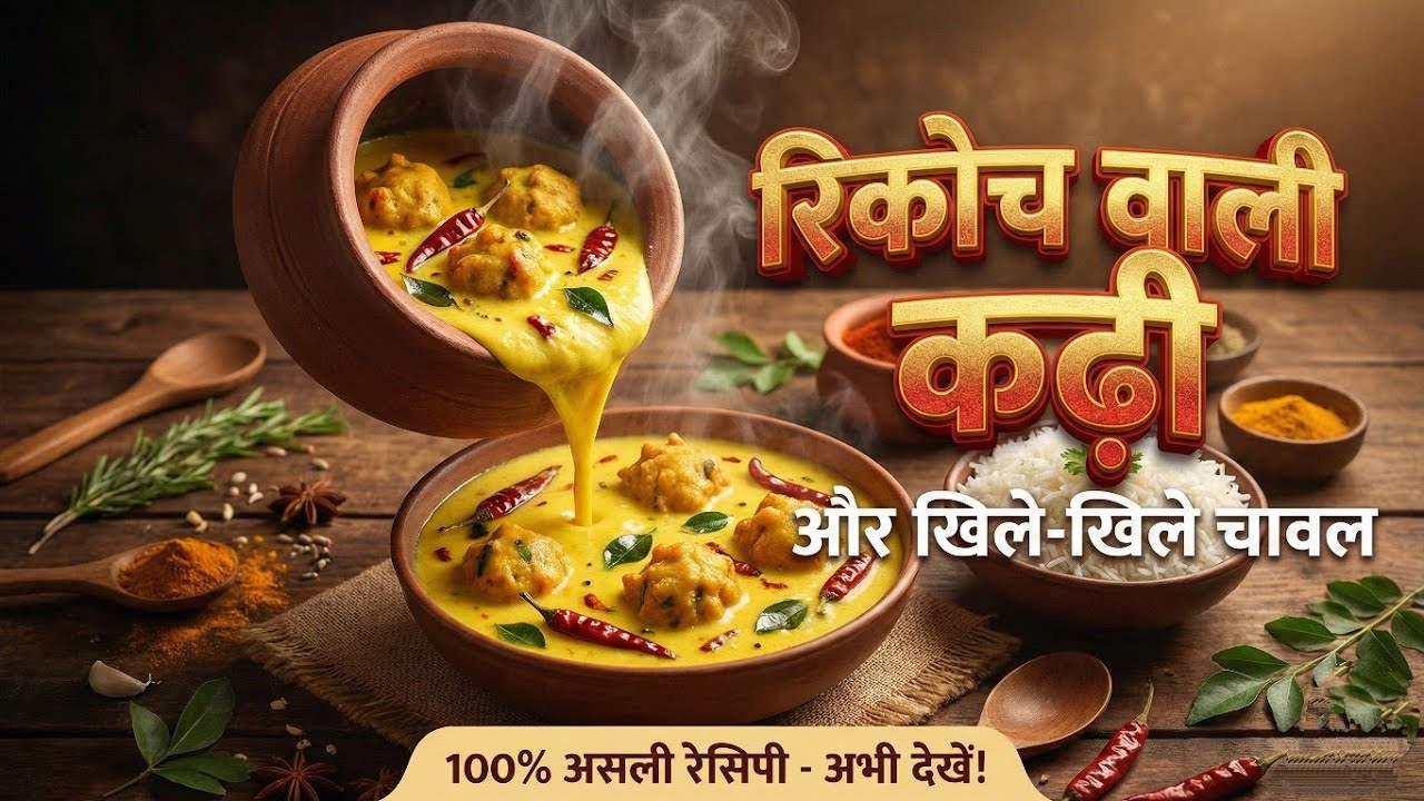 😋 रिकोच वाली कढ़ी 🥣 | खट्टी-मसालेदार कढ़ी पकोड़ा 🍛  100% असली देसी स्वाद 🔥🤤 #cooking #food