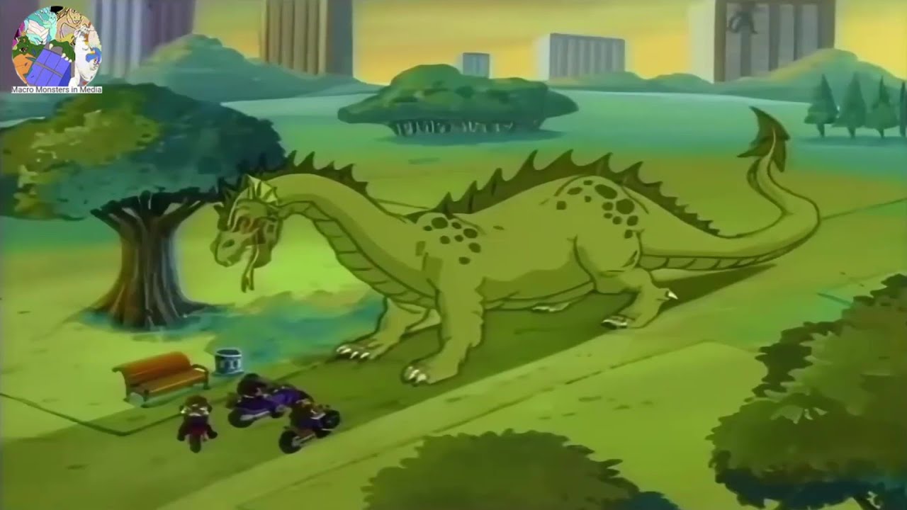 Snortblast the Dragon, Tries to STOMP and BLAST the Biker Mice
