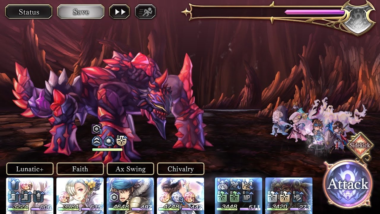 Another Eden: Lavog β (beta) (Water) vs Iphi, AS Yipha, Benedict, AS Radias, Tetra