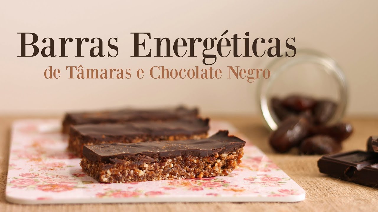 Barras de Tâmaras e Chocolate Negro  #healthyandgood #sem forno ❤ No Conforto da Minha Cozinha