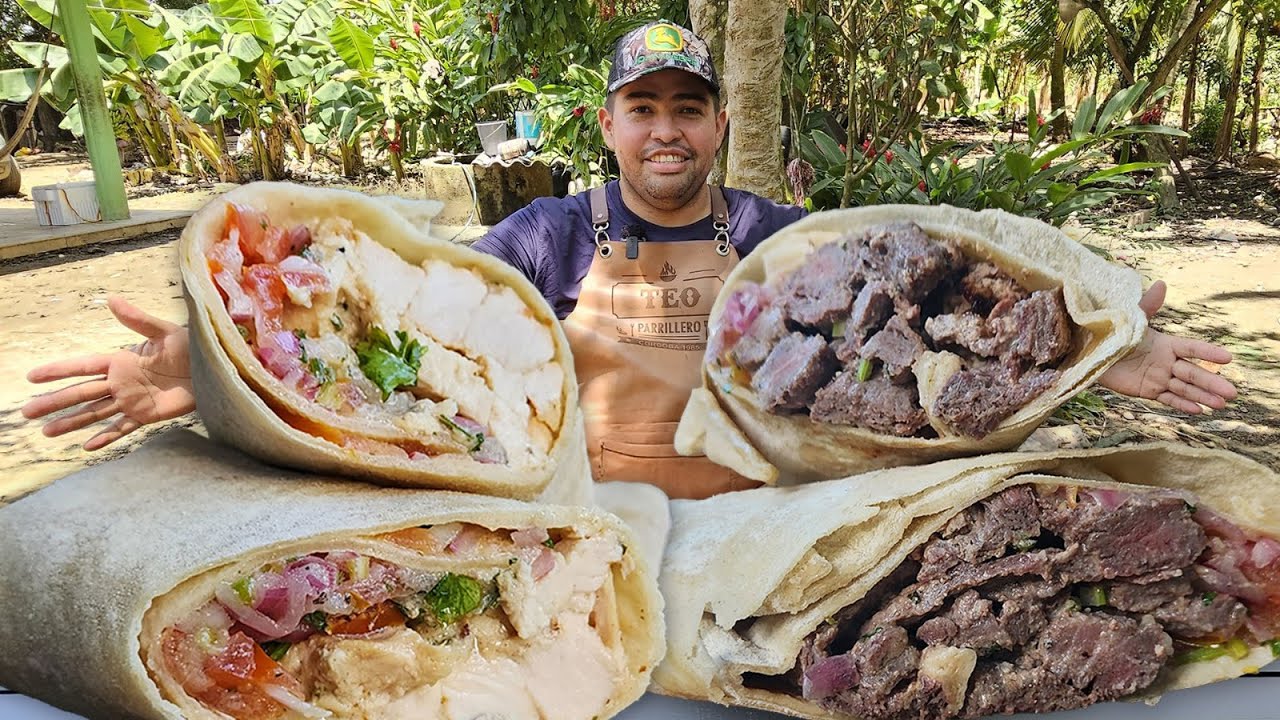 ✅️SHAWARMA de pollo  y de Carne desde cero - PAN ÁRABE desde cero❤