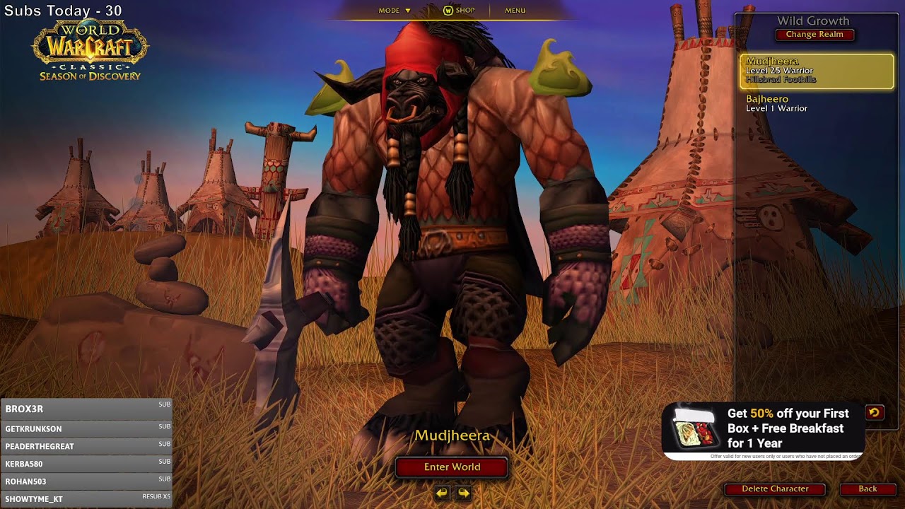 🔥WoW SoD Fresh: Mudjheera the Warrior | Day 2 (EU-Wild Growth)🔥- World of Warcraft Classic