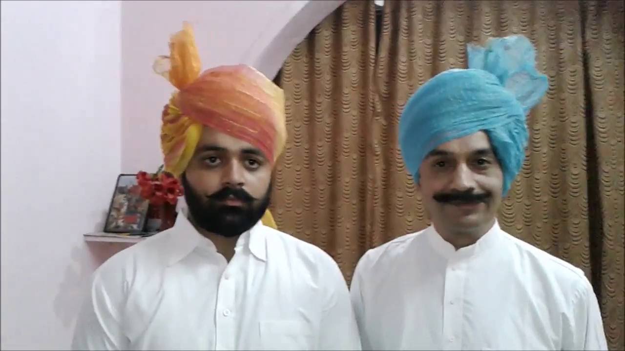 How to Tie / wrap / wear a Rajasthani / jaipuri / jodhpuri / Rajputi Safa / Turban / Pagdi.