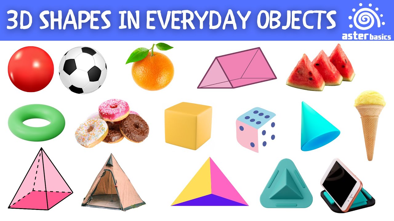 3D Shapes in Everyday Objects | What Shape are the Objects We Use | Household Items | Aster Basics