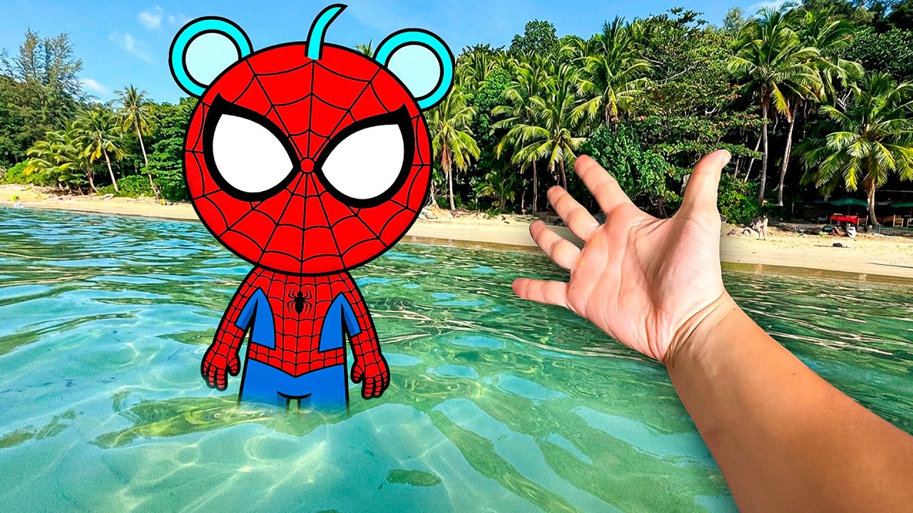 Cleaning Spiderman Sprunki From Dirt in the Sea...(Sprunki in Real Life)
