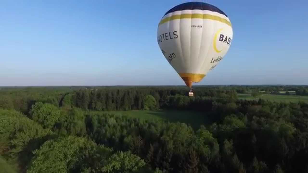 Ballonvaart vanuit Notter, gefilmd met drone. Bastion hotel luchtballon
