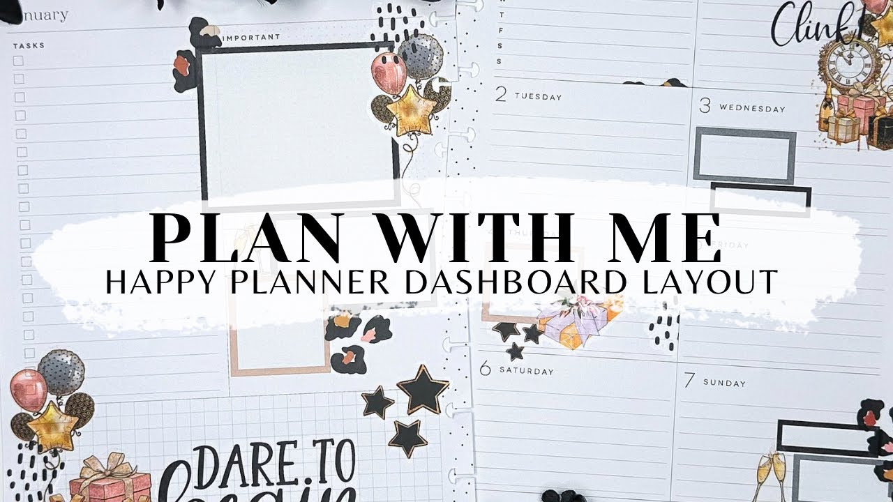 PLAN WITH ME 📒 | HAPPY PLANNER DASHBOARD LAYOUT | NEW YEARS | JAN 1 - 7