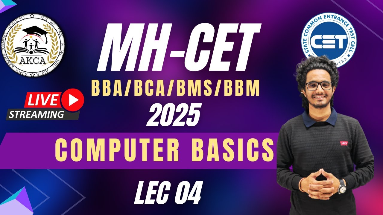 Computer Basics | Demo Lec 04 | MH CET 2025 | BBA/BCA/BMS/BBM | New Batch | AKCA#education
