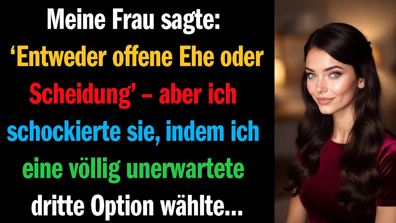 Meine Frau sagte: ‚Offene Ehe oder Scheidung‘ — ich wählte eine dritte Möglichkeit